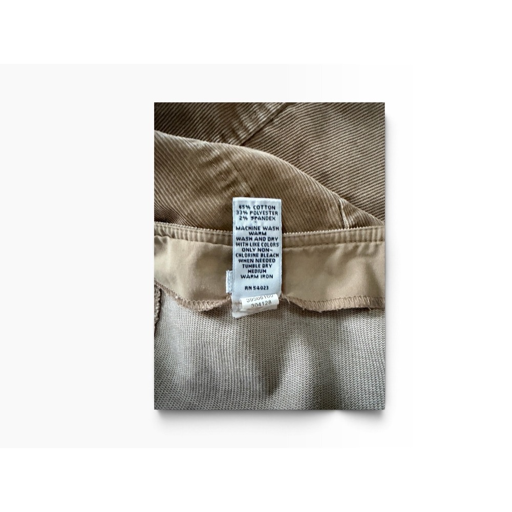 Vintage GAP Khaki Corduroy Paneled A-Line Skirt Tan Stretch Cotton Blend - Picture 13 of 13